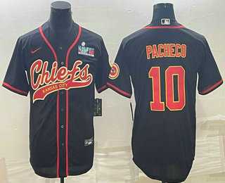 Men's Kansas City Chiefs #10 Isiah Pacheco Black With Super Bowl LVII Patch Cool Base Stitched Baseball Jersey,We sell and wholesale Men's Kansas City Chiefs #10 Isiah Pacheco Black With Super Bowl LVII Patch Cool Base Stitched Baseball Jersey on line form chian!